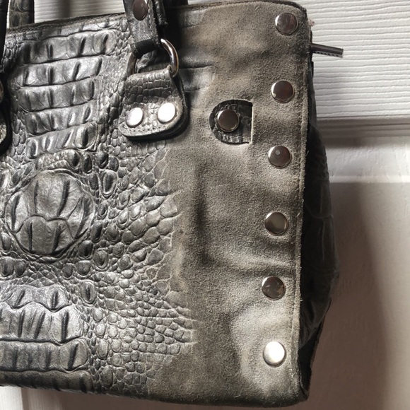 Hammitt Crocodile Grey Grey Studded Tote handbag used - Picture 5 of 16
